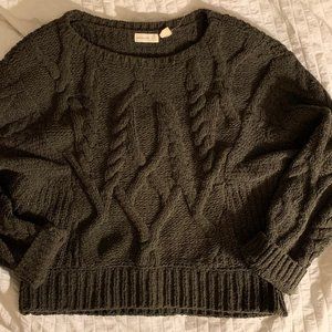 Anthropologie Sleeping on Snow Cable Knit Sweater